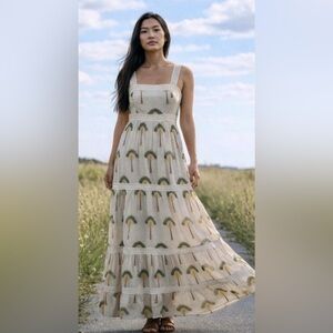 Calypso St. Barth tiered cotton maxi dress